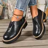 Mocasines de Moda con Suela Gruesa para Mujer 2026 Primavera/Otoño Nuevos Versátiles Zapatos de Cuero con Punta Dividida Cómodos Suela Suave Slip-Ons