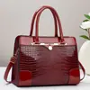 Bolso Casual con Patrón de Cocodrilo Moda Bolso de Mamá Bolso de Hombro Único Cruzado Comercio Exterior Versátil Elegante Bolso para Mujer Bolsos Transfronterizos