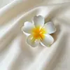 Novo Estilo Europeu e Americano Gradiente Colorido em Formato de Coração Plumeria Presilha de Cabelo Estilo Festa para Sessões de Fotos, Doce e Feérica, para a Parte de Trás da Cabeça