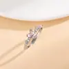 Anillo de Amor de Moda Nuevo 2024 Chapado en Plata para Mujer Lujo Ligero Sentido de Alta Gama Anillo de Circonita Ajustable Venta Directa de Fábrica
