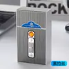 Em alta no TikTok: Estojo de cigarro de metal para homens, à prova d'água e resistente à pressão, com isqueiro, multifuncional, transfronteiriço, 20 peças