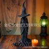 2025 Novo Cracker Barrel Bruxa Bruxa Estátua Halloween Resina Ornamento Decoração para Casa