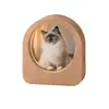 Bola de cristal creativa, luz de noche de madera maciza, lámpara ambiental de escritorio, decoración de mesita de noche, temática de mascotas gato y perro, regalo de recuerdo personalizable
