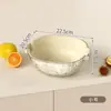 Bacia de lavar com ondas de água de camada dupla com cesto escorredor, bandeja de frutas de plástico de grau alimentício para cozinha doméstica, cesta escorredora de frutas e vegetais atacado