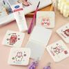 Espejo de viaje de dibujos animados, espejo pequeño plegable de escritorio creativo para dormitorio, espejo de tocador de mano, espejo cosmético portátil