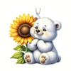 Creativo transfronterizo 2D acrílico plano a girasol adorable colgante de animal
