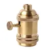 Cabezal de lámpara de cobre retro con doble anillo E26E27 Cabezal de lámpara de perilla Edison Portalámparas para candelabro DIY
