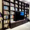 Estante de livros de madeira de olmo antiga feita sob medida estante de livros de madeira maciça estante de livros de biblioteca estrutura toda em madeira maciça de encaixe e espiga instalação porta a porta