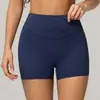 Shorts de Correr, Fitness y Yoga para Mujer, Estilo Europeo y Americano, Cintura Alta, Levantamiento de Glúteos Color Durazno, Secado Rápido, Transpirables, Control de Abdomen para Mujeres