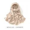Coleção outono e inverno: Cachecol e xale de tricô de cashmere liso, design unissex, com padrão vazado, moderno, versátil e quente