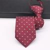 8 CM Gravata Free-Tie Vestido Masculino Negócios Champanhe Noivo Casamento Estilo Coreano Preguiçoso Zíper Estudante Largo Terno Moderno