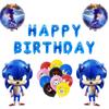 Nuevo globo de aluminio de caricatura de Sonic the Hedgehog fiesta de cumpleaños sonido Chico Modelado traje infantil al por mayor