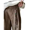 Pantalones casuales retro americanos plisados cropped para hombre y mujer, nuevo estilo de verano, holgados, adelgazantes, con caída, versátiles pantalones de pierna ancha