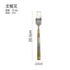 Juego de Cubiertos de Acero Inoxidable Transfronterizo de 4 Piezas Mango de Columna Romana Chapado en Oro Cuchillo, Tenedor, Cuchara, Cuchillo para Bistec, Tenedor, Cuchara de Postre, Comida Occidental