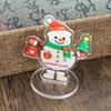 Nuevo Soporte Acrílico Transparente Navideño Decoración de Escritorio DIY Accesorios Adornos Soporte de Papá Noel Venta al por Mayor