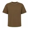 2026 Nova Camiseta Masculina Transfronteiriça Personalizada com LOGO Roupa Masculina 21S Algodão Puro Malha Lisa 180g Manga Curta Comércio Exterior Atacado