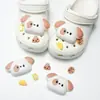 Acessórios de decoração de sapatos DIY para Crocs, fivelas decorativas fofas de pelúcia 3D de desenhos animados, leão e gato do zoológico para a superfície do sapato