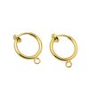 Clip de Oreja de Resorte Colgante de Oro Real de 18 Quilates con Clip de Oreja Colgante Invisible Indoloro Sin Perforación Joyería Accesorios DIY Fabricante Mayorista