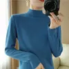 Camiseta de Algodón Puro Estilo Perezoso de Cuello Medio, Camiseta Básica Casual y Cómoda, Top Versátil para Mujer para Primavera y Otoño, Venta al por Mayor