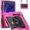 Funda protectora para tableta Samsung Tab S9 X710 con soporte giratorio de silicona en color de contraste para PC S9Ultra