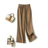 Calça Micro-Flare Feminina, Outono 2026, Estampa Pied-de-Poule, Longa, Cintura Alta, Emagrecedora, Perna Reta, Fluida, Retrô, Casual, para Mulheres