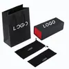 Set de Funda para Gafas con Tapa abatible, Caja Simple Retro de Cuero Hecha a mano, Caja de Almacenamiento de Piel de Vaca Vieja para Gafas de Prescripción y Gafas de Sol, Personalizable con Lg