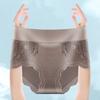 Pantis de Encaje Satinado, Cintura Media, Control de Abdomen, Levanta Glúteos, Calzones Finos Transpirables de Verano para Mujer, Entrepierna de Algodón Puro, Cintura Alta