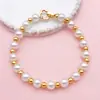 Cuentas Redondas de Agujero Grande Cuentas Chapadas en Oro Cuentas de Plata Color Metal Negro Oro Rosa Cuentas Sueltas Cuentas Espaciadoras Pulsera DIY Collar Accesorios de Joyería
