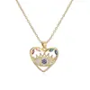 Aogu Moda Transfronteriza Lujo Accesible Chapado en Cobre Oro de 18 Quilates Circonita Colgante Ojo del Diablo Collar para Mujer Nicho Retro
