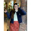 Chaqueta de punto tipo cárdigan para mujer, Otoño e Invierno, Suéter trenzado 2025, Nuevo estilo universitario, Top suave y relajado