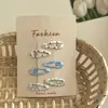 Conjunto de 6 peças mini presilhas BB estampadas infantis presilhas doces para franja lateral presilhas para cabelo solto presilhas fofas de encaixe de frutas