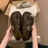 Novos Mocassins Femininos com Aumento de Altura Inlay Duas Formas Estilo Britânico Sapatos Pequenos de Couro Fivela Outono Versátil 2026 Velcro