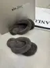 Chanclas de felpa para mujer, estilo coreano, a la moda, nuevas para otoño e invierno, para exteriores, color beige y gris