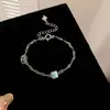 Coleção Estrela Azul Marinho! Pulseira Oval com Laço de Zircônia Pulseira Transparente Estilo Fada Luxo Leve Sensação de Alto Padrão Joias de Mão Venda por Atacado