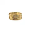 Pulsera Redonda Brillante de Múltiples Capas Simple Exagerada Za Europea y Americana Conjunto de Combinación Libre Joyería de Gama Alta