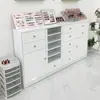 Armário de Exposição para Salão de Unhas, Armário de Unhas, Armário de Chão, Armário de Armazenamento de Esmalte e Cola para Unhas, Armário de Parede, Placa de Cores de Esmalte, Armário Lateral para Unhas