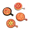 Casa de Muñecas Miniatura Simulación Charola de Pizza Accesorios para Jugar a Comer Modelo de Juego de Imitación Pequeños Adornos