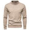 Suéter cálido y grueso de comercio exterior transfronterizo de otoño e invierno para hombre, suéter ajustado de cuello medio para hombre, suéter para hombre multicolor en stock de punto