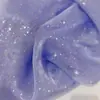 Tela de Gasa Estampada con Estrellas Doradas para Ropa Tradicional China, Tocados, Accesorios, Materiales de Organza y Fondo para Fotografía