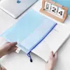 Bolsa de Archivo Engrosada, Bolsa Transparente de Malla con Cremallera, Bolsa de Almacenamiento de Papeles de Examen A4 de Gran Capacidad, Portaboletos, Papelería para Estudiantes, Impermeable