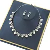 Conjunto de Collar y Aretes Europeos y Americanos Transfronterizo Joyería de Moda para Vestidos de Novia, Fiestas, Banquetes y Uso Diario