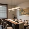 Lámpara de araña estética de restaurante de la dinastía Song, estilo Wabi-Sabi, lámpara simple y creativa para estudio chino Zen, luminaria lineal de tira para sala de té