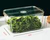 Caixa de armazenamento para alimentos congelados de plástico transparente para geladeira, com escorredor, para vegetais crocantes, novo fabricante