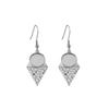 Nuevos Ganchos para Oreja de Acero Inoxidable de 12 mm con Gema del Tiempo, Aretes DIY, Colgante Vacío, Aretes Geométricos Irregulares, Accesorios