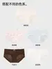 Tanga Feminina Ruffle Satinada Ice Silk Algodão Respirável no Gancho Estilo Japonês Doce Luxo Leve Confortável que Abraça o Quadril Cintura Média