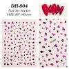 Adesivo de Unha Estampa de Leopardo Maillard Plano com Adesivo Versátil Estampa de Leopardo Rosa Adesivo de Unha DIY Joia Estilo Dh