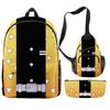 3D Transfronterizo Amazon Animación Gracias Guapo Mochila Escolar Mochila Bolso Cruzado Estuche para Lápices Juego de Tres Piezas Estampado