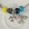 Accesorios de bricolaje de las Doce Constelaciones, cadena de cola, pulsera de cuentas con agujero grande, accesorios de joyería Pando, accesorios de joyería de aleación de diamantes.