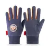 Luvas de Veludo Austríaco Quentes com Forro de Fleece para Outono e Inverno, Esportes de Ciclismo ao Ar Livre, Corta-Vento e Resistentes ao Frio, Fofas de Cinco Dedos para Homens, Mulheres e Crianças