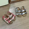 Pantuflas de Diseño Único Estilo Birkenstock con Punta Abierta, Nuevo Modelo de Verano, Lindas Sandalias Planas de Playa Estilo Hada con Lunares para Niñas